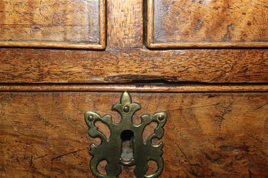 A George III pollard oak chest, W.3ft 1in.